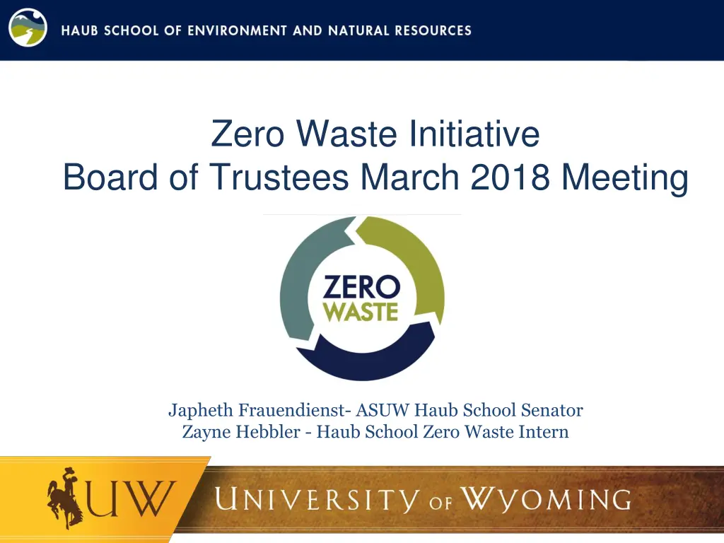 zero waste initiative board of trustees march n.w