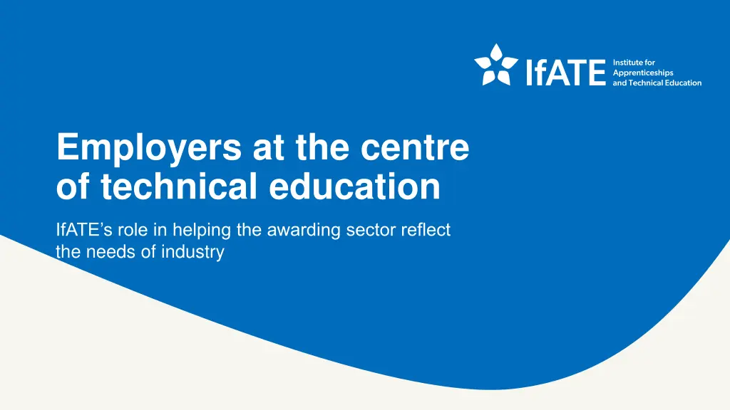employers at the centre of technical education n.w