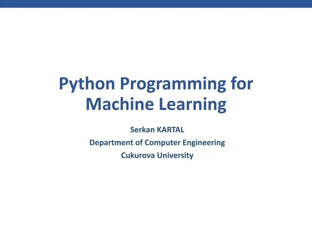 python programming for machine learning n.w