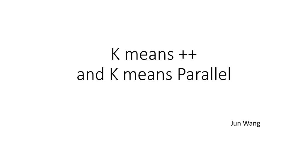 k means and k means parallel n.w