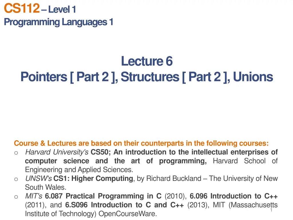cs112 level 1 programming languages 1 n.w