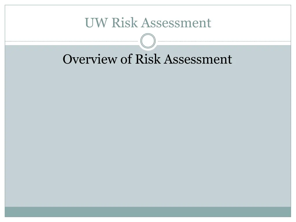 uw risk assessment n.w