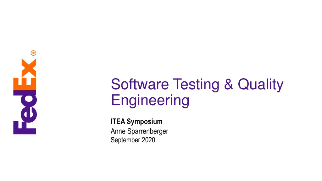 software testing quality engineering n.w