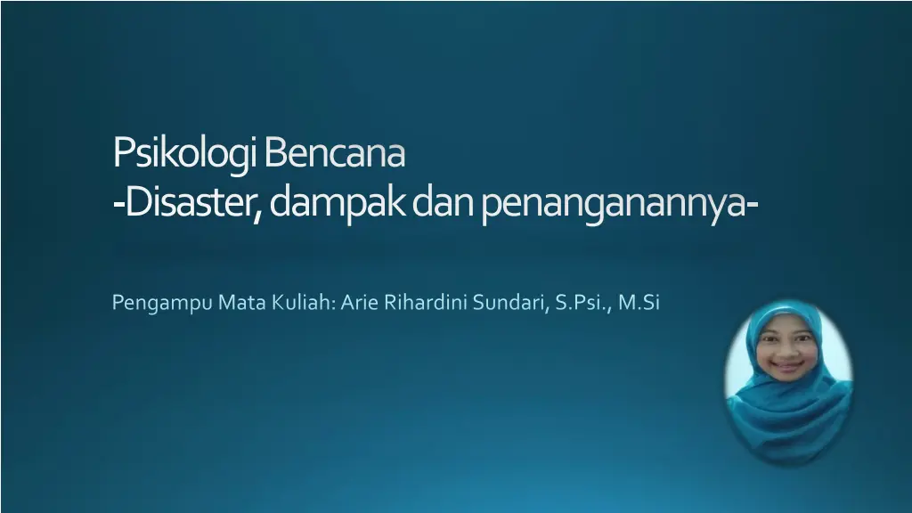 psikologi bencana disaster dampak n.w