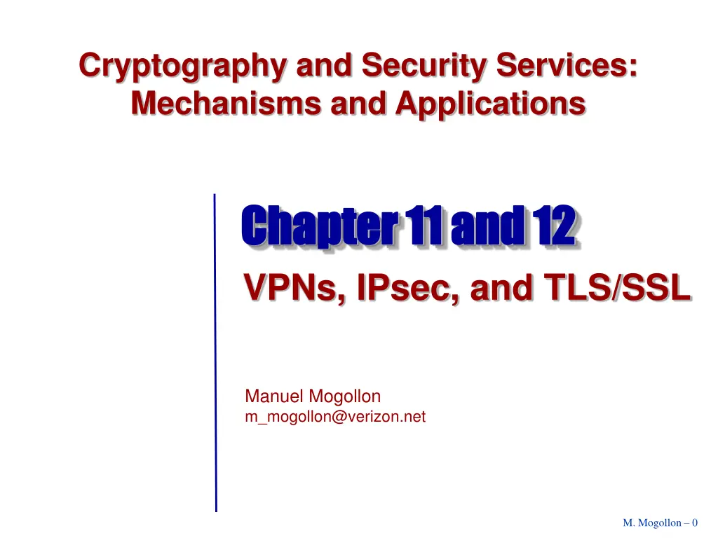 cryptography and security services mechanisms n.w