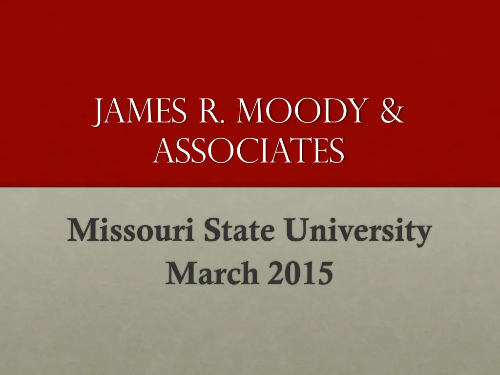 james r moody associates n.w