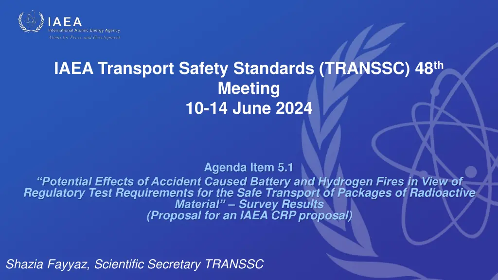 iaea transport safety standards transsc n.w