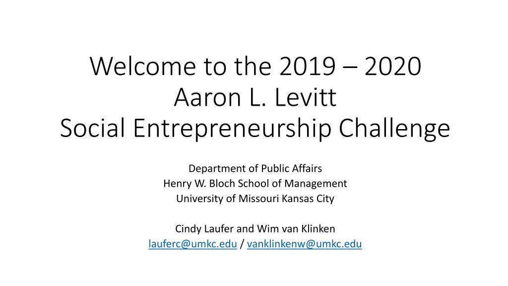 welcome to the 2019 2020 aaron l levitt social n.w
