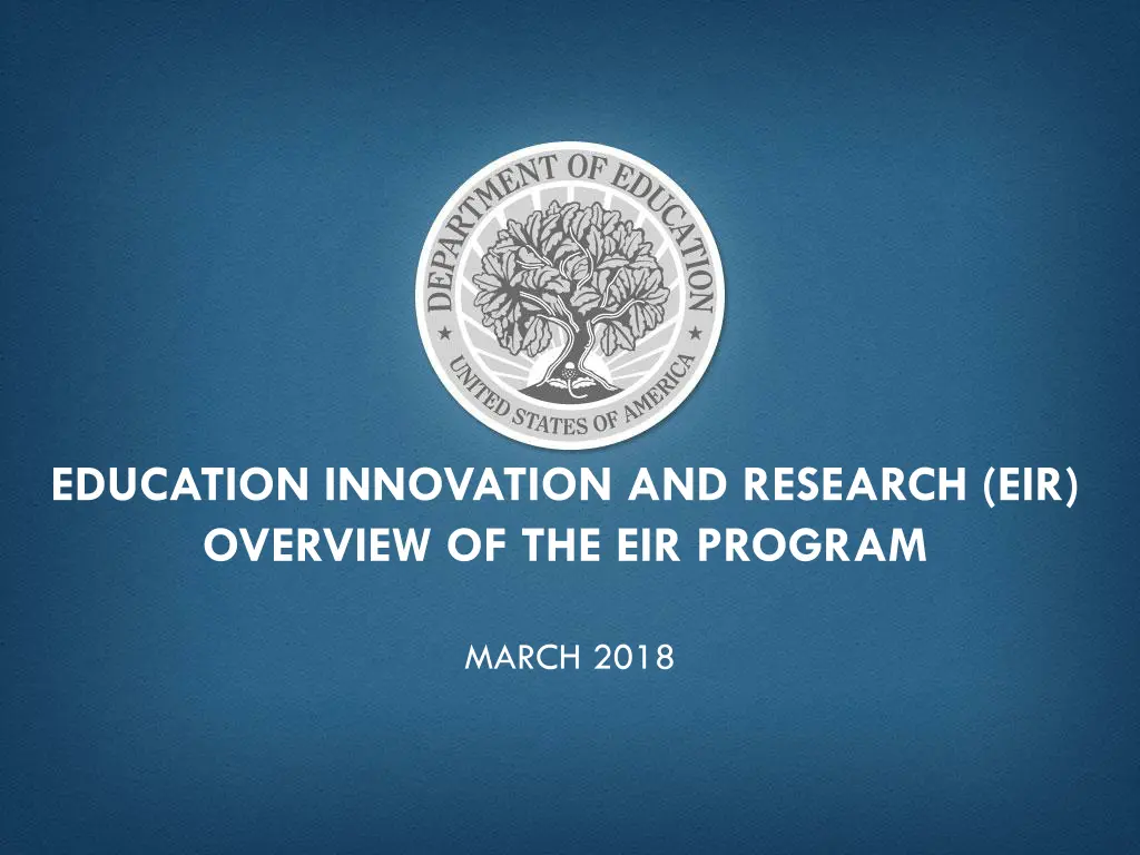 education innovation and research eir overview n.w