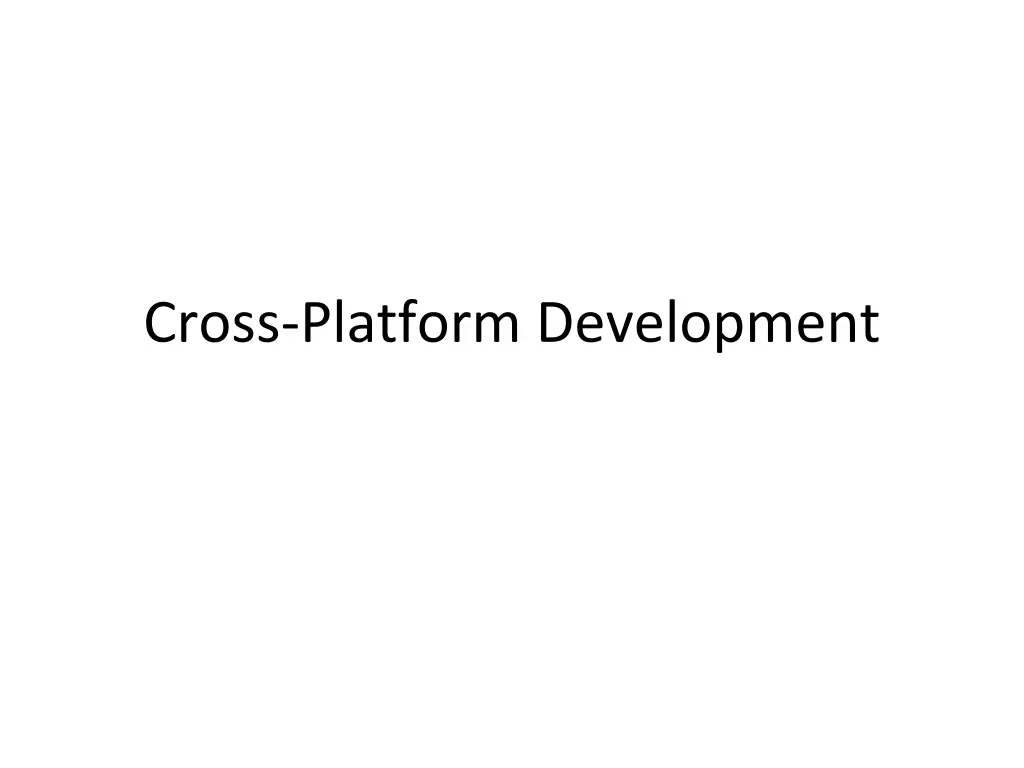 cross platform development n.w