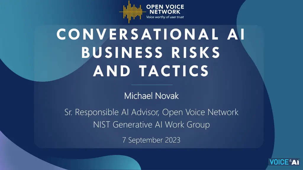 conversational ai business risks and tactics n.w
