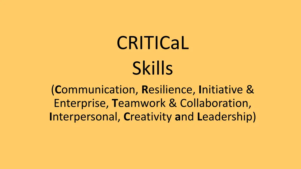 critical skills n.w