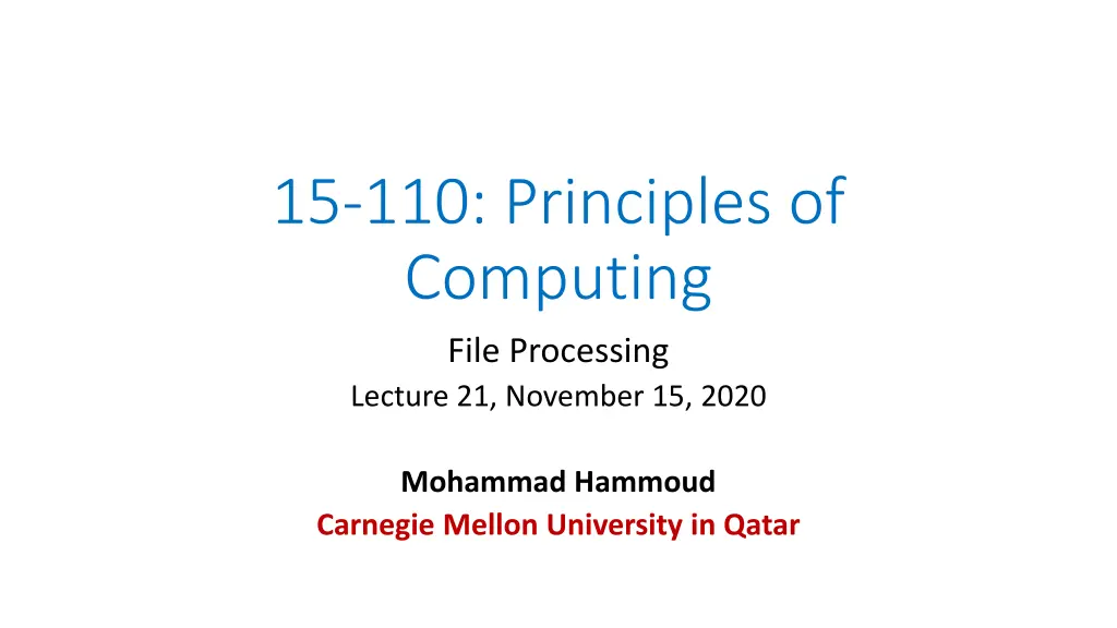 15 110 principles of computing file processing n.w
