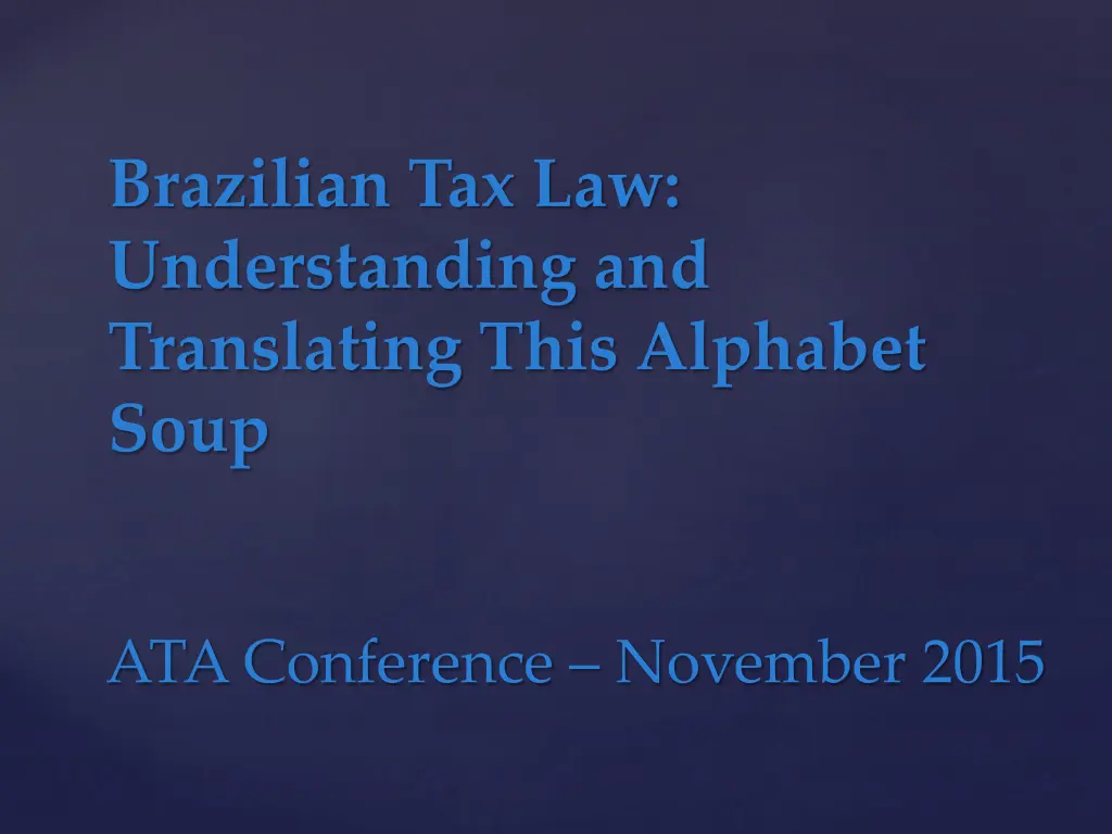 brazilian tax law understanding and translating n.w