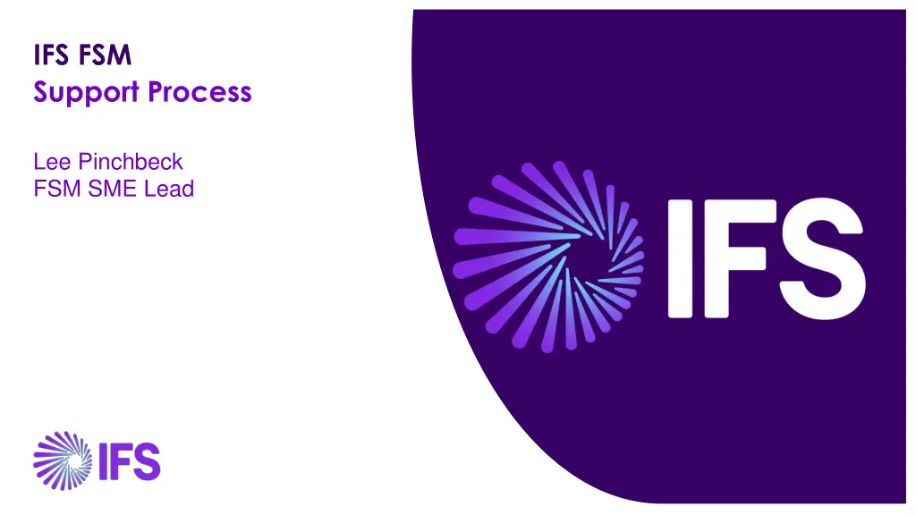 ifs fsm support process n.w