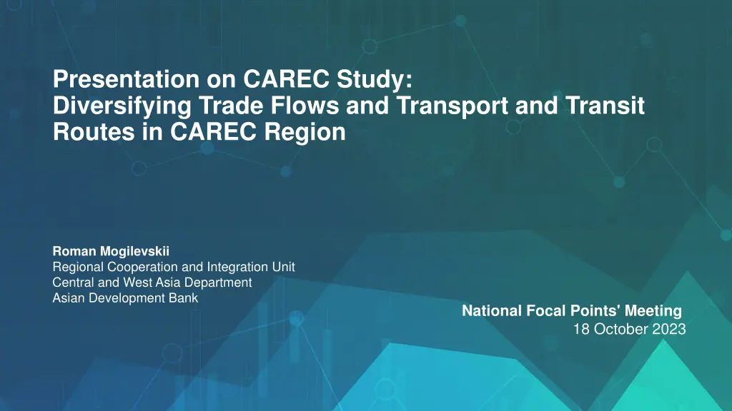 presentation on carec study diversifying trade n.w