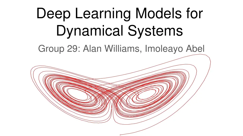 deep learning models for dynamical systems group n.w