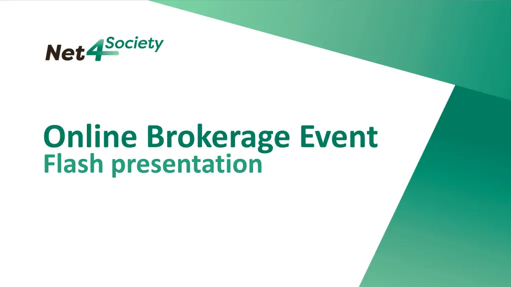 online brokerage event flash presentation n.w