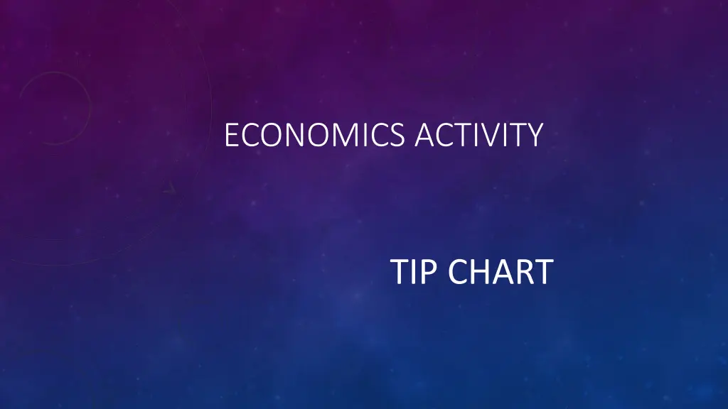 economics activity n.w