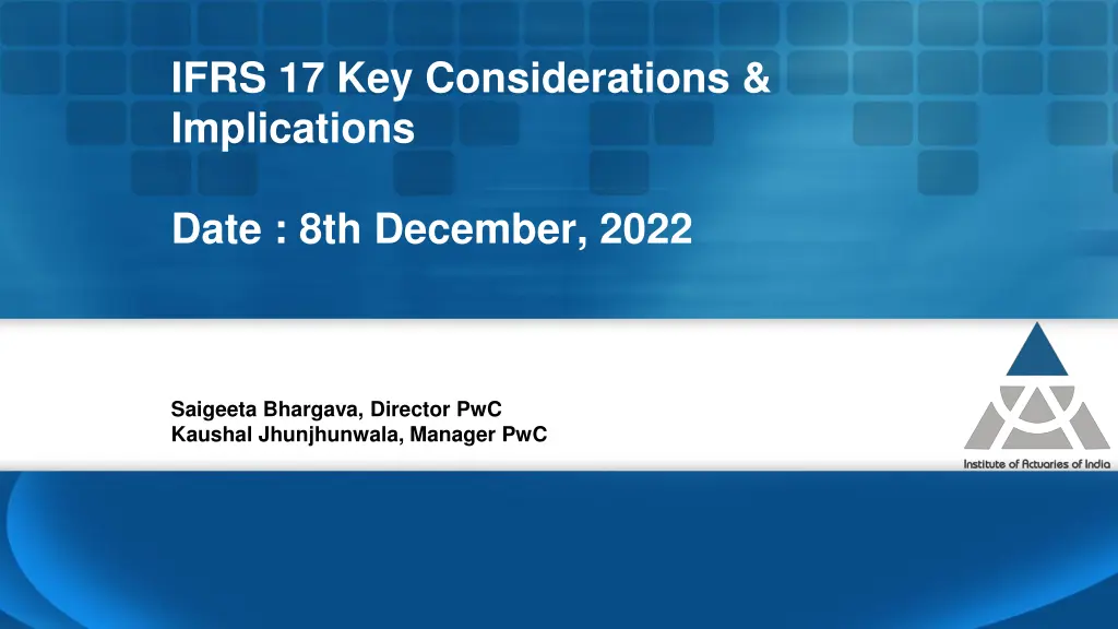 ifrs 17 key considerations implications n.w