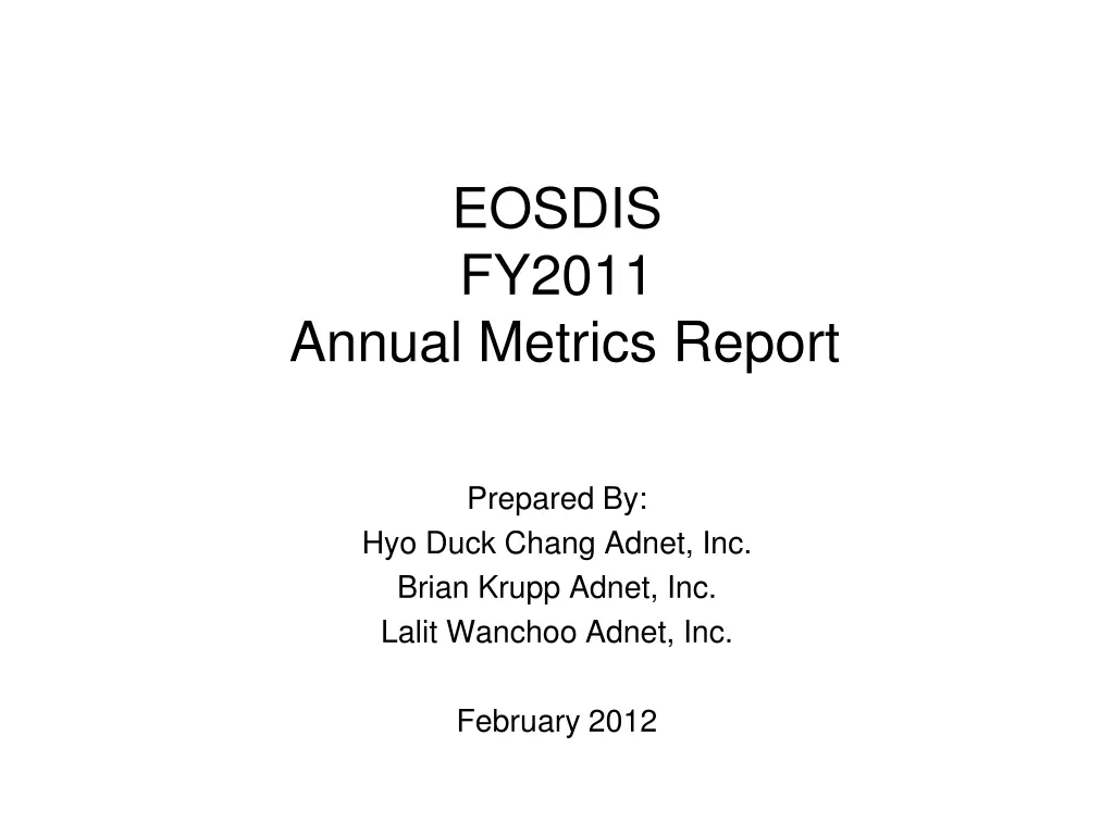 eosdis fy2011 n.w