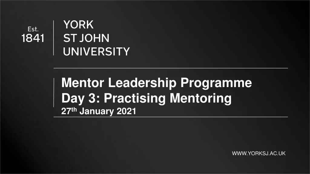 mentor leadership programme day 3 practising n.w