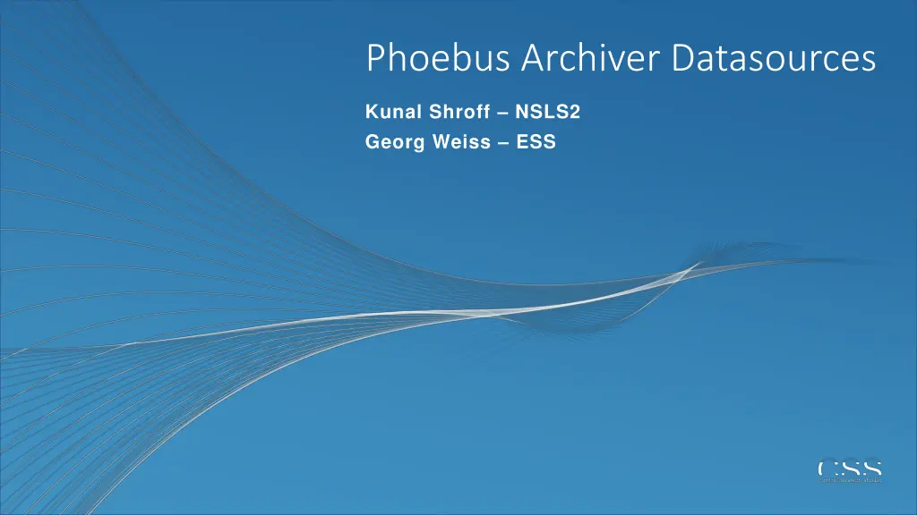 phoebus archiver datasources n.w