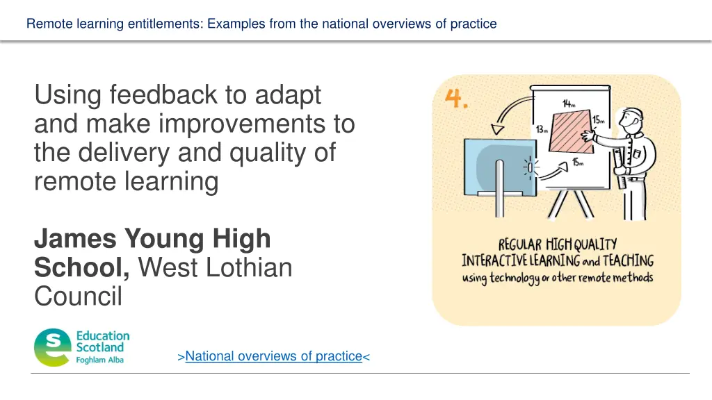remote learning entitlements examples from n.w