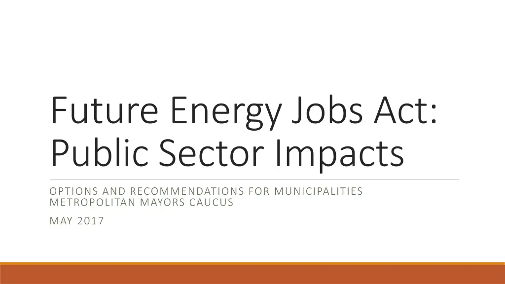 future energy jobs act public sector impacts n.w