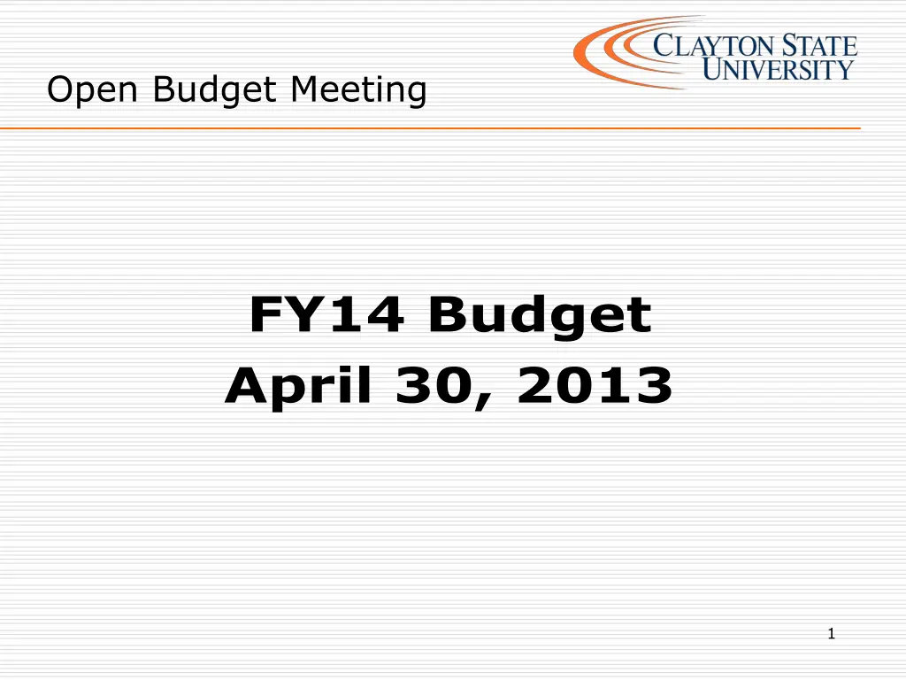 open budget meeting n.w