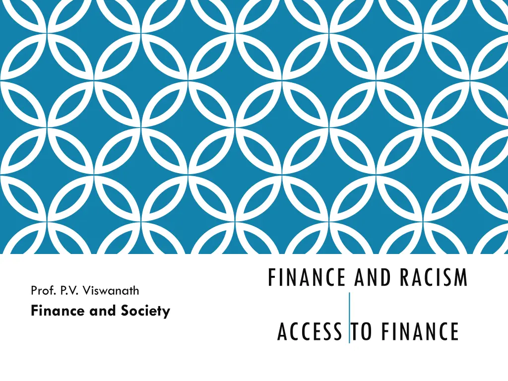 finance and racism n.w