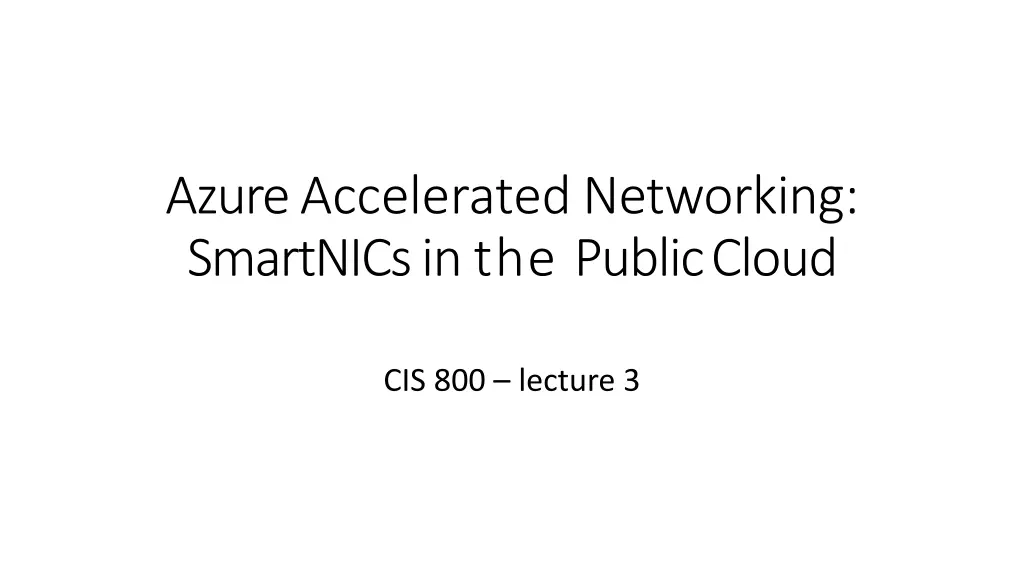 azure acceleratednetworking smartnicsin n.w