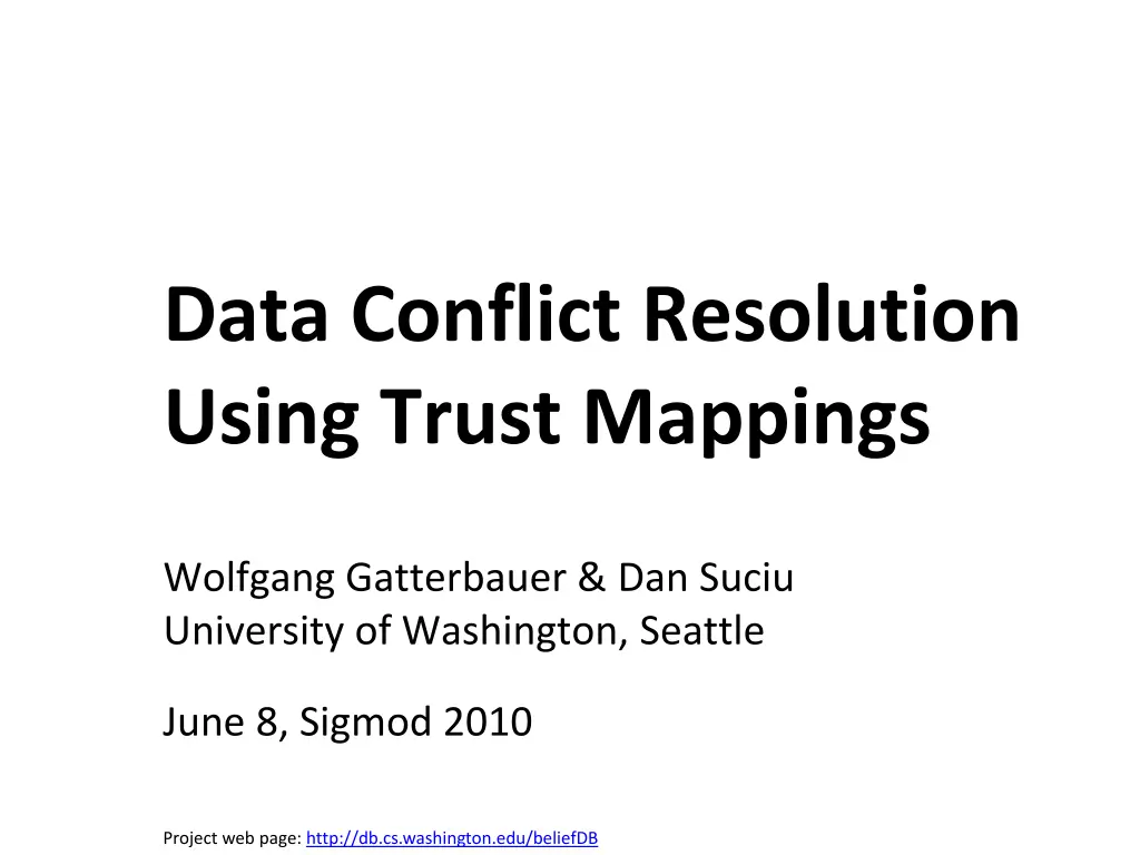 data conflict resolution using trust mappings n.w