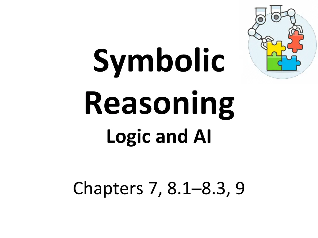 symbolic reasoning logic and ai n.w