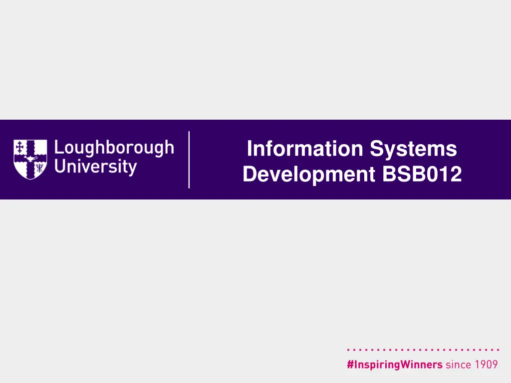 information systems development bsb012 n.w