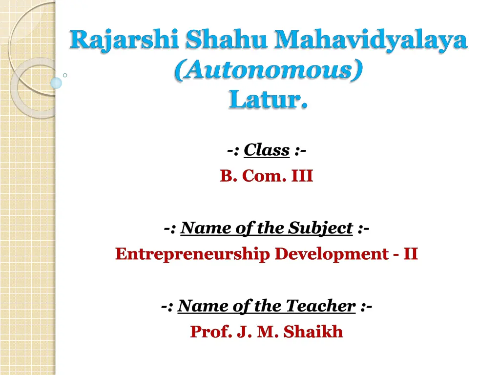 rajarshi shahu mahavidyalaya autonomous latur n.w