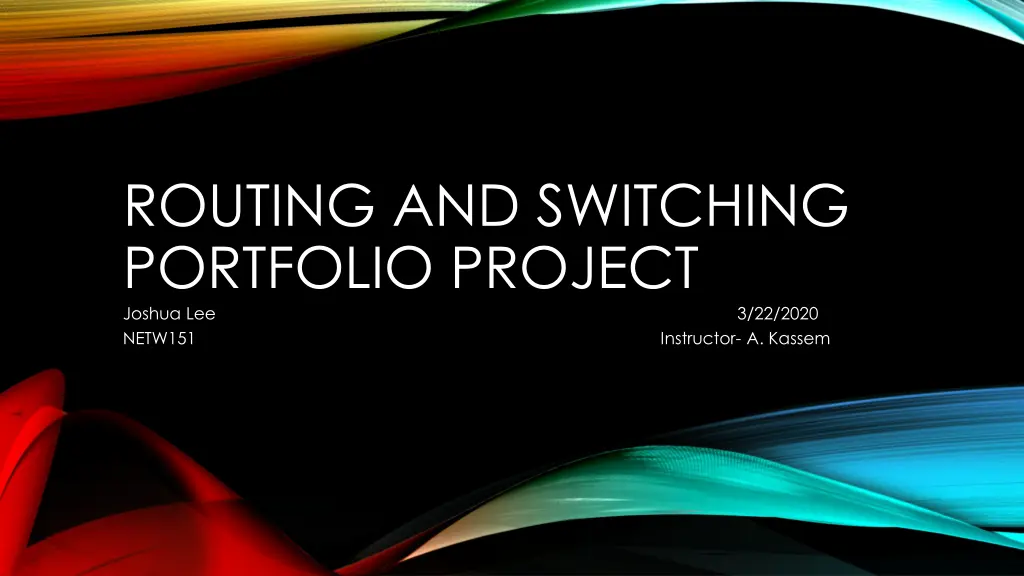 routing and switching portfolio project joshua n.w