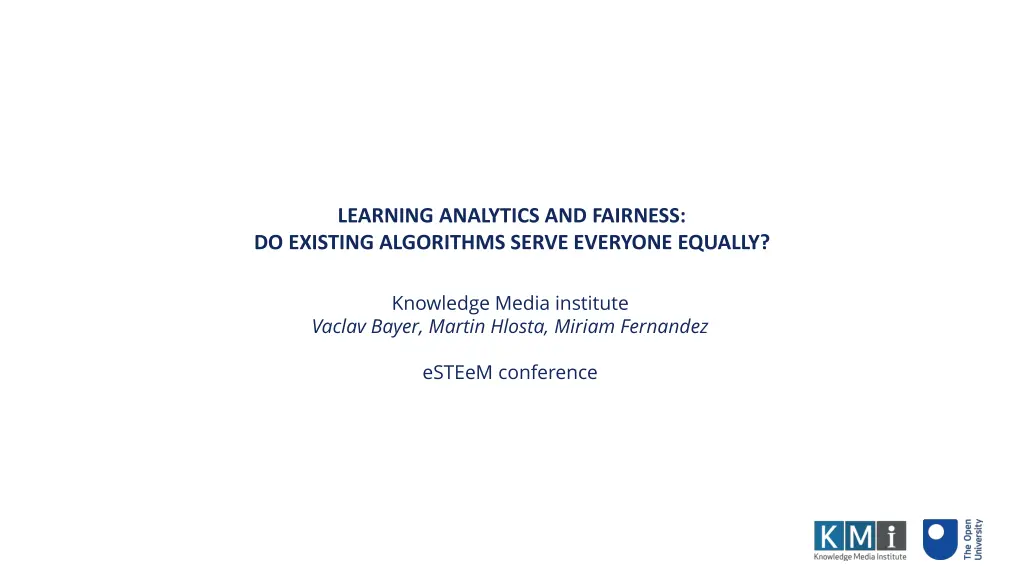 learning analytics and fairness do existing n.w