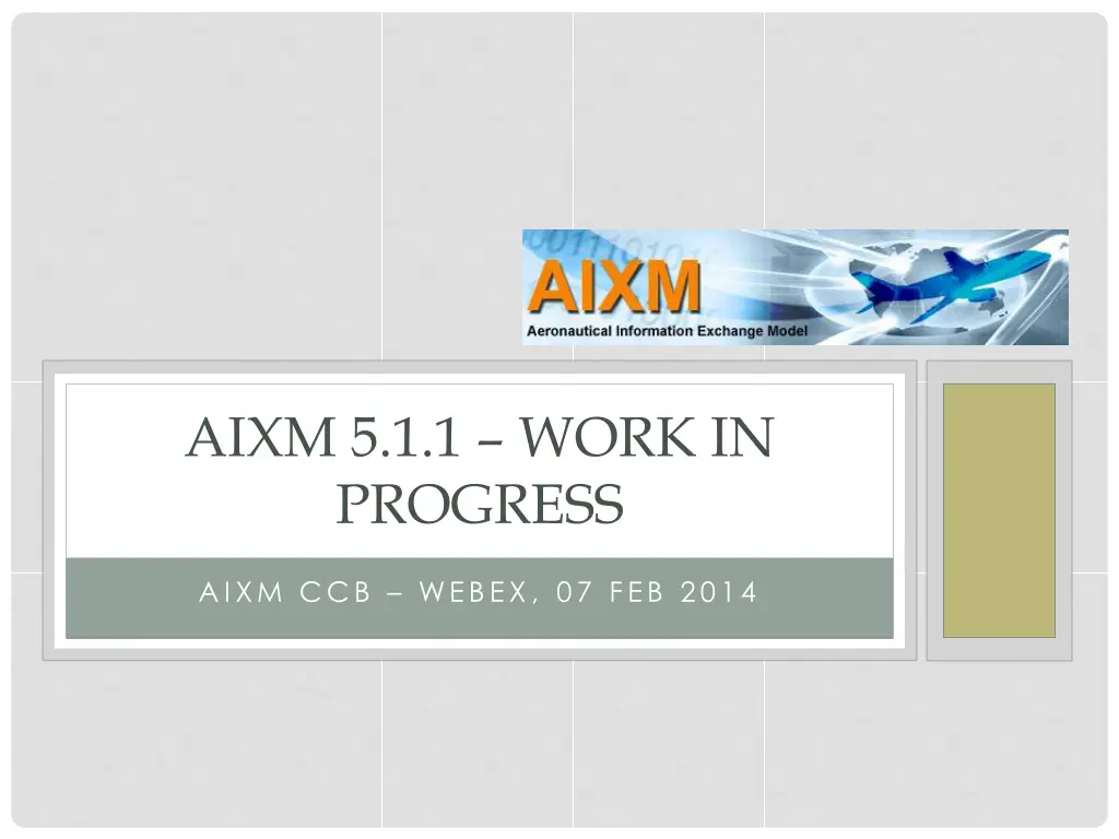 aixm 5 1 1 work in progress n.w