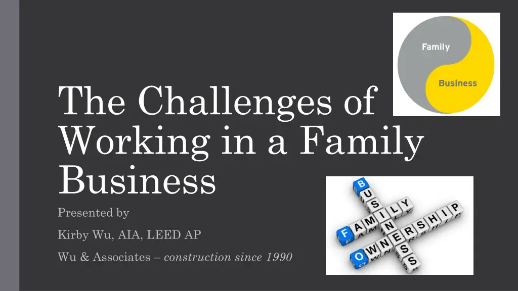the challenges of working in a family business n.w