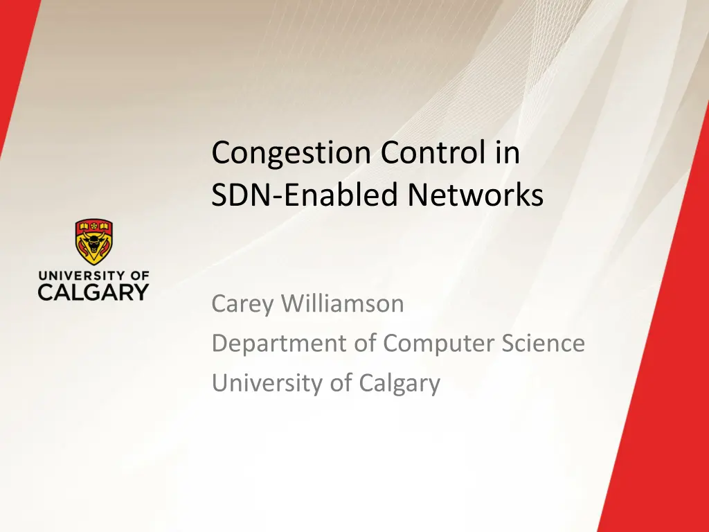 congestion control in sdn enabled networks n.w