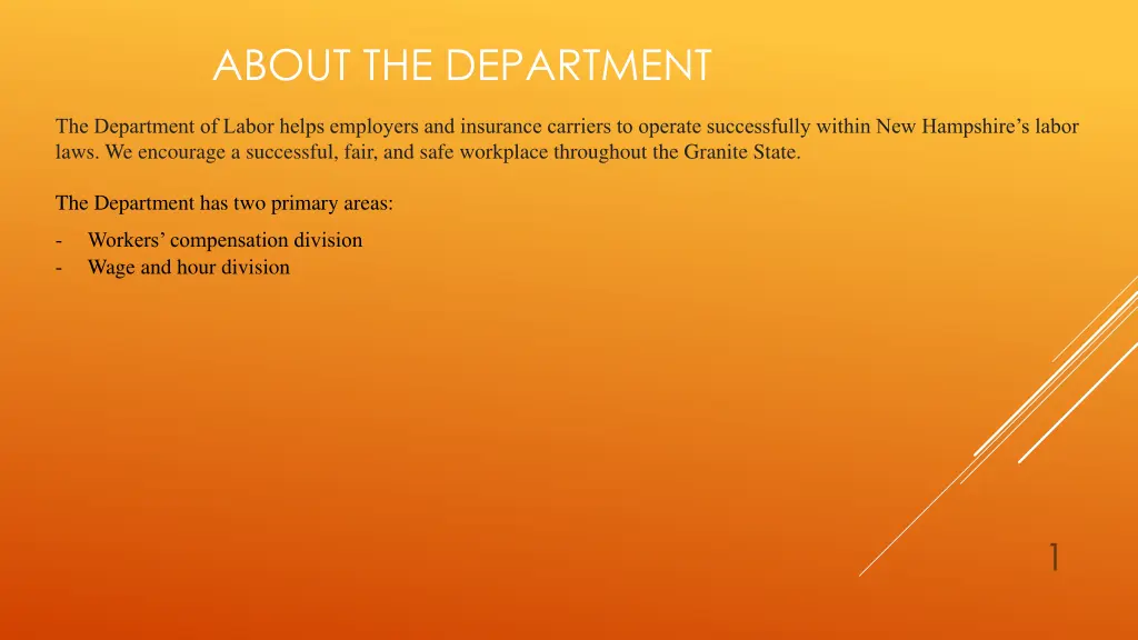 about the department n.w