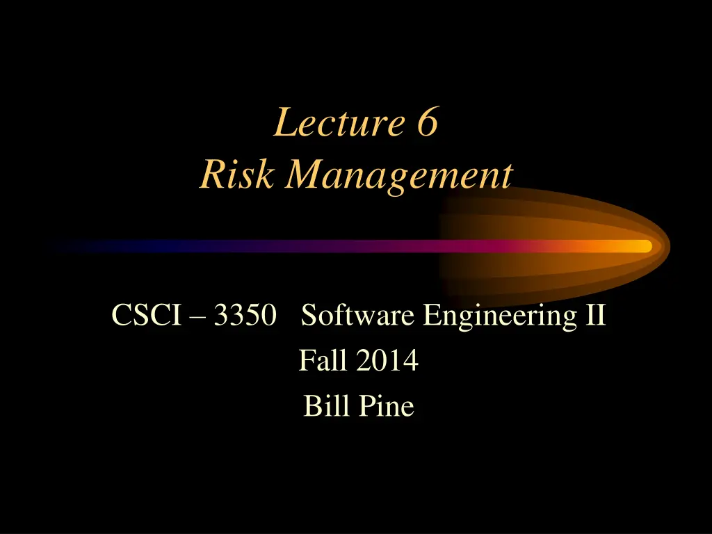 lecture 6 risk management n.w