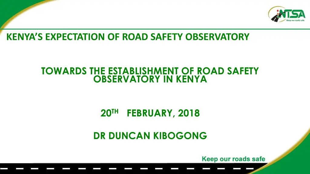 kenya s expectation of road safety observatory n.w