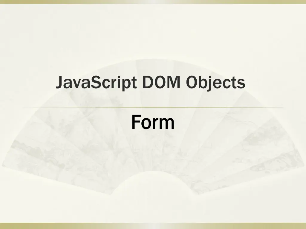 javascript dom objects n.w