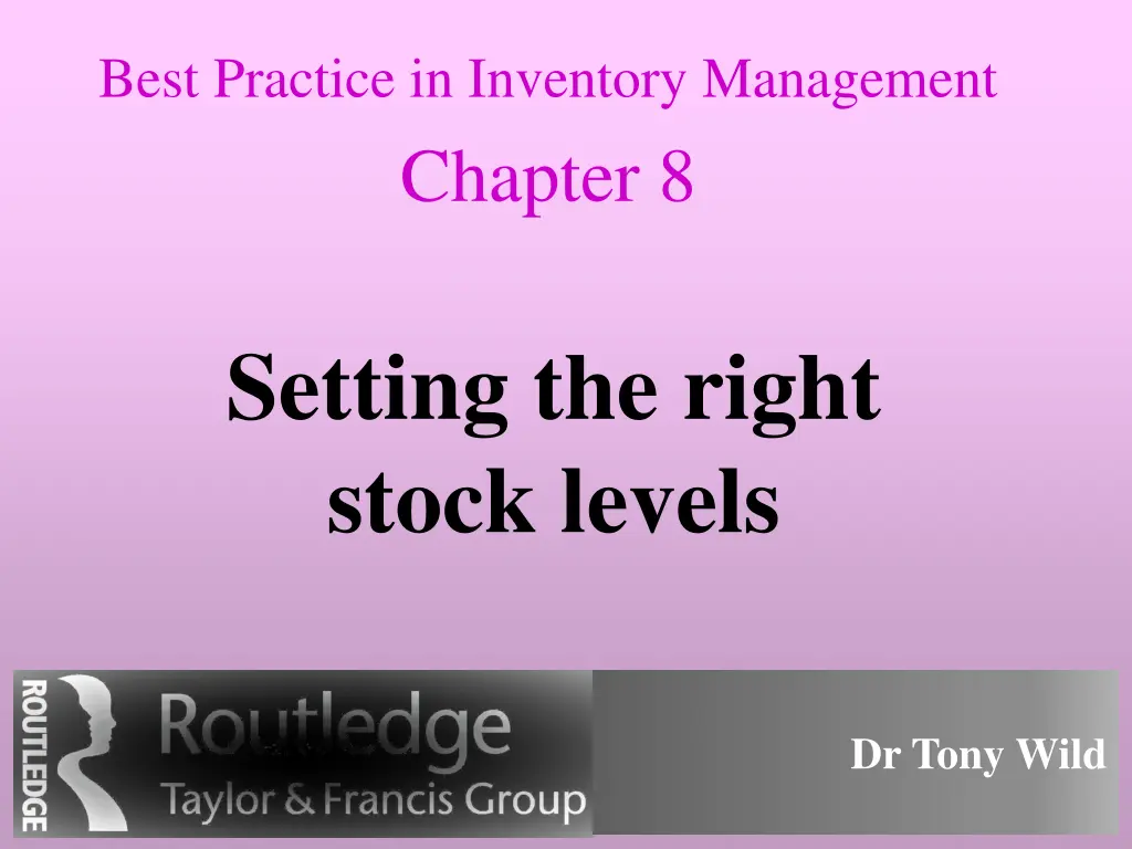 best practice in inventory management chapter 8 n.w