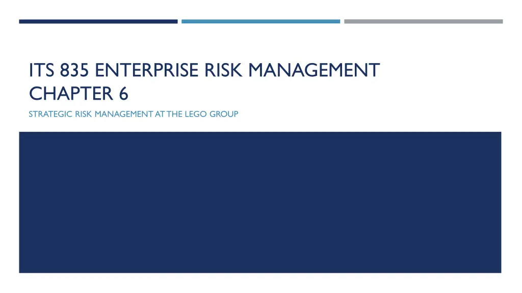 its 835 enterprise risk management chapter 6 n.w