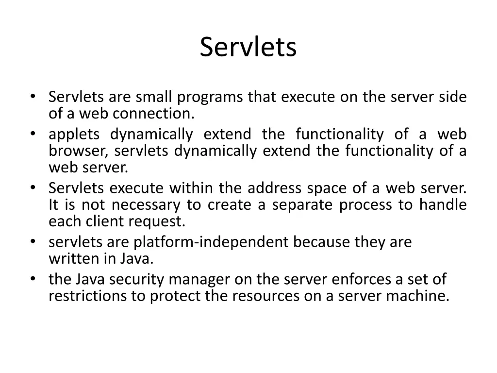 servlets n.w