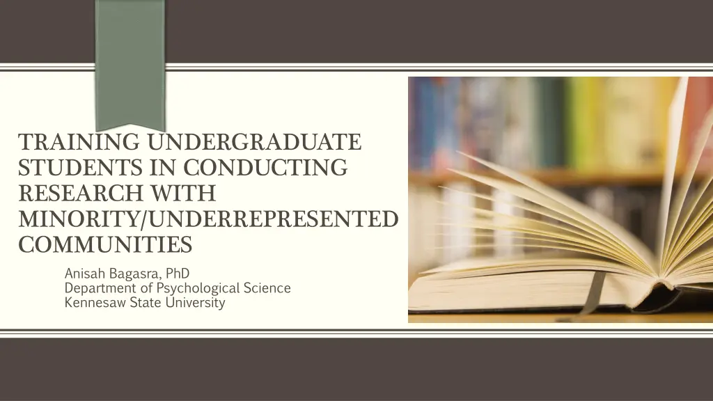 training undergraduate students in conducting n.w