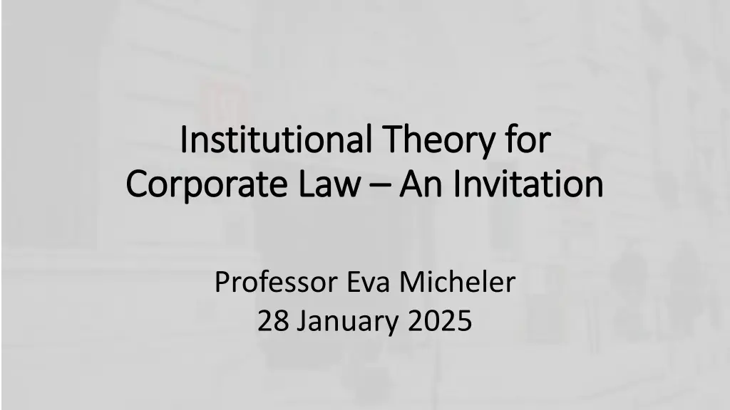 institutional theory for institutional theory n.w